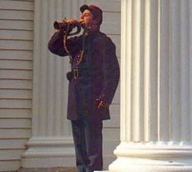 Soldier at Bailey Tebault House