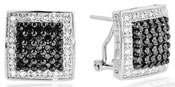 Black and White Diamond Earrings