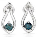Blue Diamond Earrings
