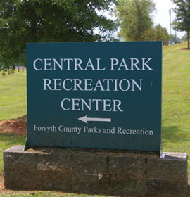 Central Park Recreation Center Sign