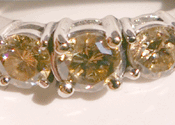 3-Stone Champagne Diamond Ring