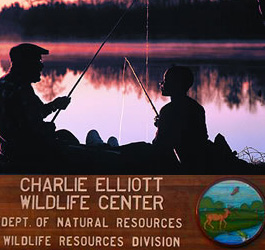 Fishing at Charlie Elliott Wildlife Center