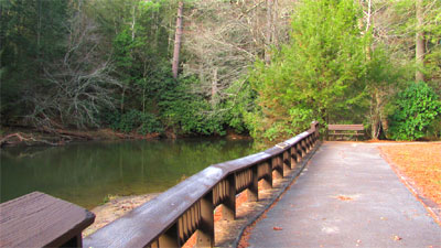 Deep Hole Recreation Area bridge over river