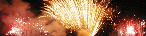 Fireworks at fun festival