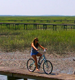 Biking at Georgia Coast