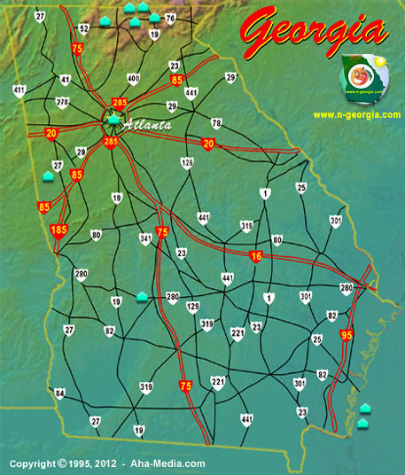 Georgia Lodging Map
