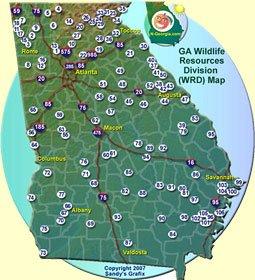 Georgia WRD & WMA Map