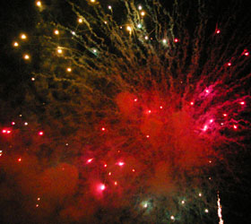 Fireworks at festival