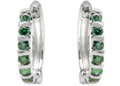 Beautiful green diamond earrings