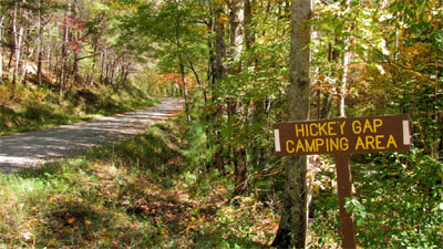 Hickory Gap Campsite Sign