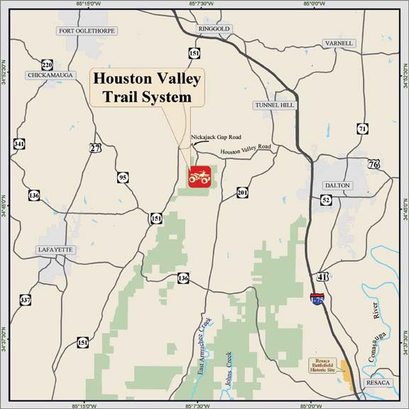 Houston Valley ORV Trail Vicinity Map