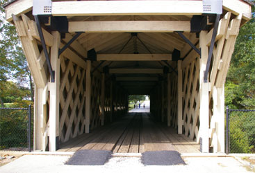 Hurricane Shoals Covered Bridge front view