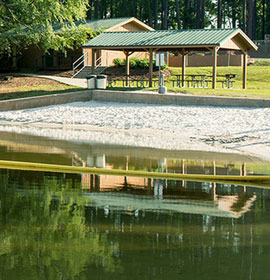 Jackson  Lake and Pavilion in Monticello Georgia