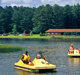 Lake and Paddle Boats at John Tanner State Park