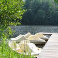 Paddle boats at lake at Kolomoki Indian Mounds State Park