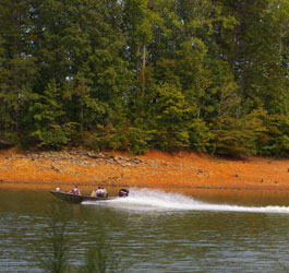 Boating at Georgia lake