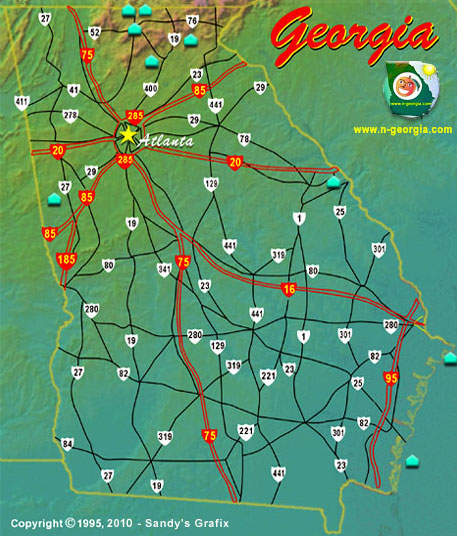 Georgia Lodging Map