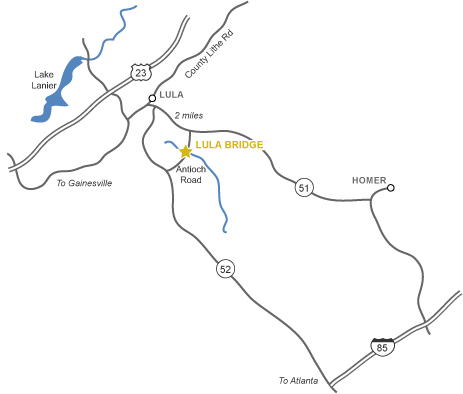 Lula Covered Bridge Map