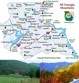 NE Georgia Mountains Map