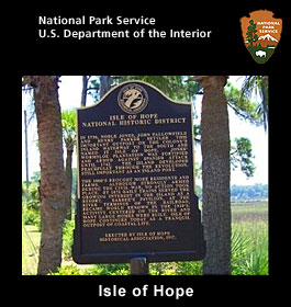 Isle of Hope Historic District at Georgia coast