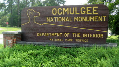 Ocmulgee National Park Monument sign