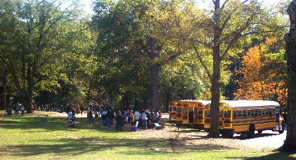 School field trip at the Ocmulgee National Monument