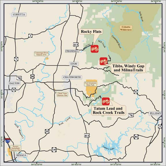 Georgia ORV Trails Map