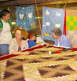 Quilt display at Georgia festival
