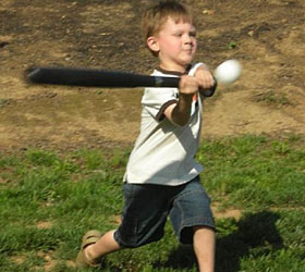 Playing Softball at Rabun County Park