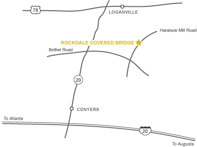 Rockdale County Covered Bridge Map