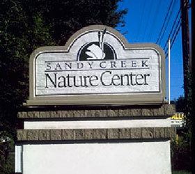Sandy Creek Nature Center Sign
