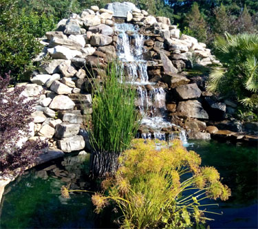 Garden Pond and Rock Water Fountain