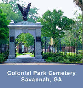 Colonial Park Cemetery in Savannah GA