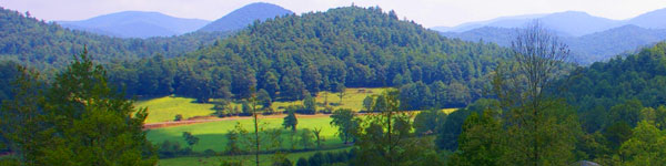 Scenic NE Georgia mountains and valley