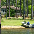 Boat and campsite at Seminole State Park