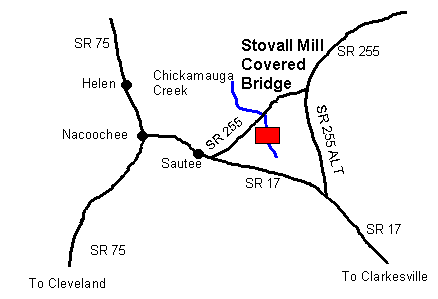 Stovall Covered Bridge Map