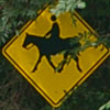 State park horseback riding sign