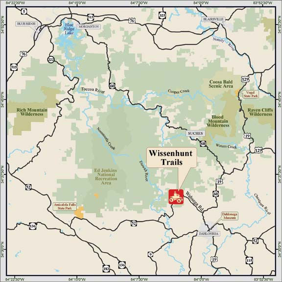 Wissenhunt ORV Trail Vicinity Map