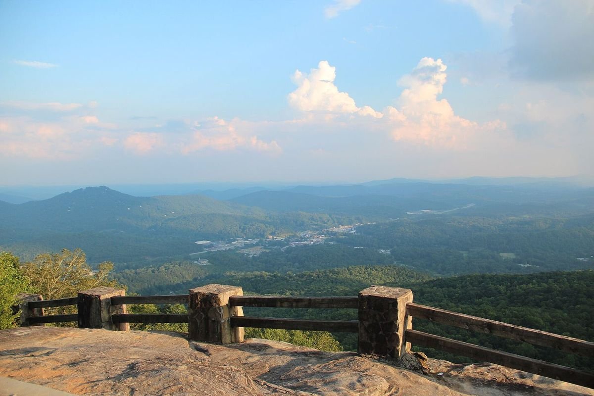 View across the Blue Ridge Mountains from Black Rock Mountain State Park