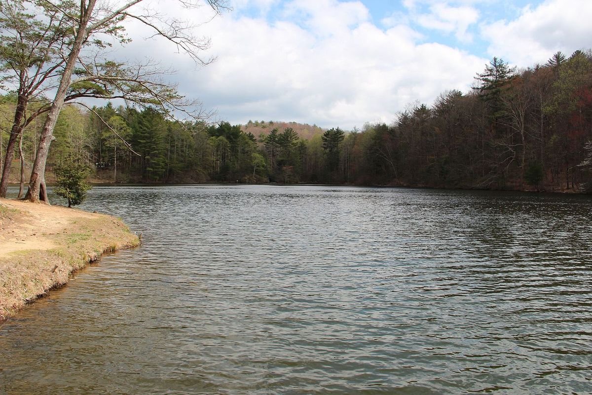 The lake at Fort Mountain State Park near Chatsworth, Georgia