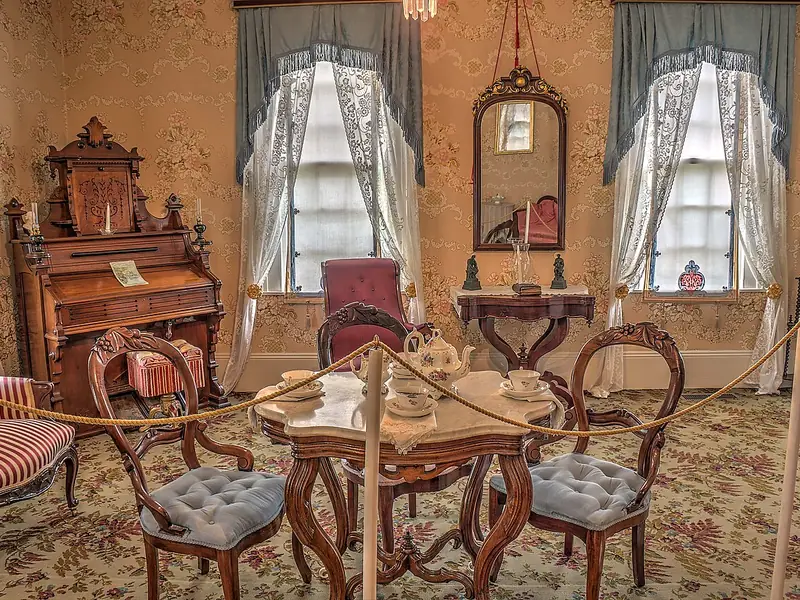Victorian ladies&rsquo; parlor inside Liberty Hall, home of Alexander H. Stephens