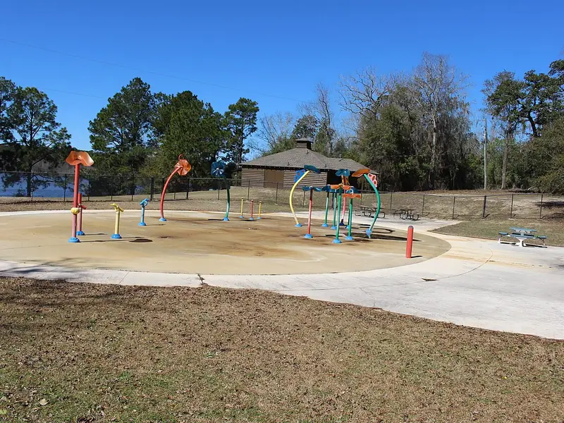 Splash pad fountains at Little Ocmulgee State Park