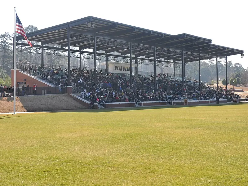 The grandstand and parade field beside the National Infantry Museum