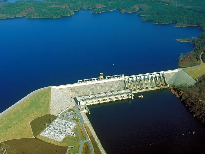 Richard B. Russell Dam and Lake on the Savannah River