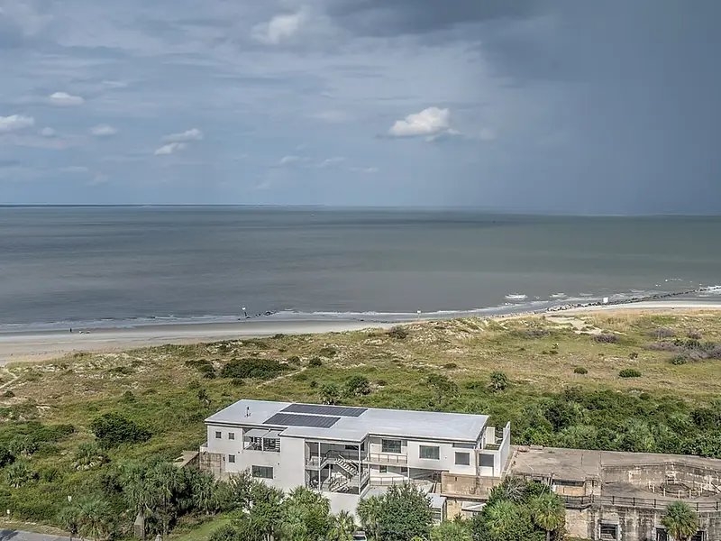 Dunes and ocean on the north end of Tybee Island