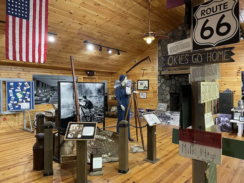 Exhibits inside the Civilian Conservation Corps museum at Vogel State Park