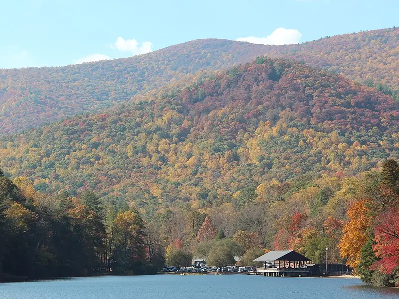 Fall color on the ridges around Vogel State Park