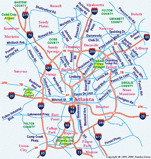 Metro Atlanta GA Map