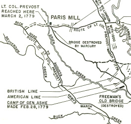 Battle of Brier Creek Map