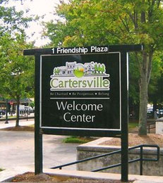 Cartersville Welcome Center Sign